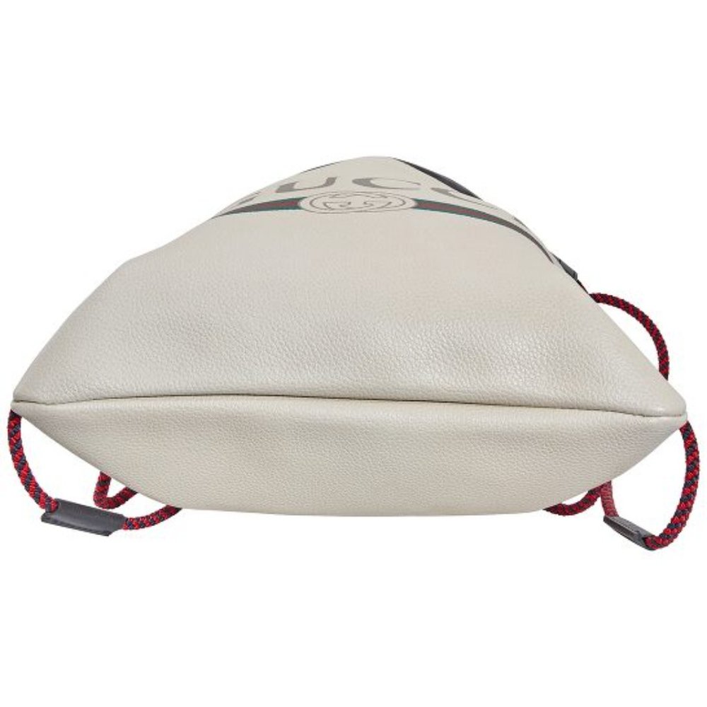 Gucci Logo-Print Drawstring Backpack In White New… - image 7
